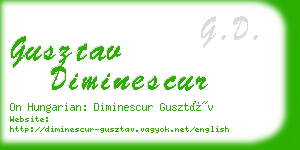 gusztav diminescur business card